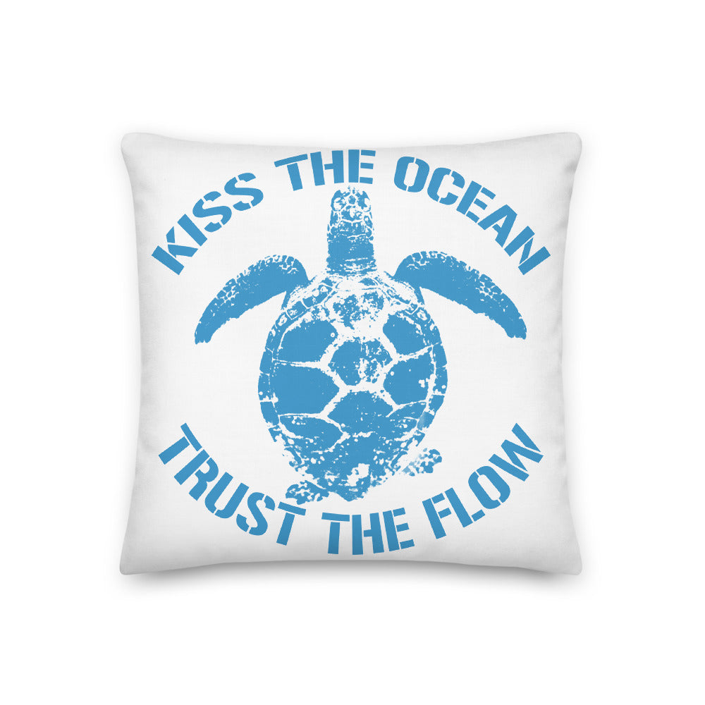 Baby Turtle Blue Pillow